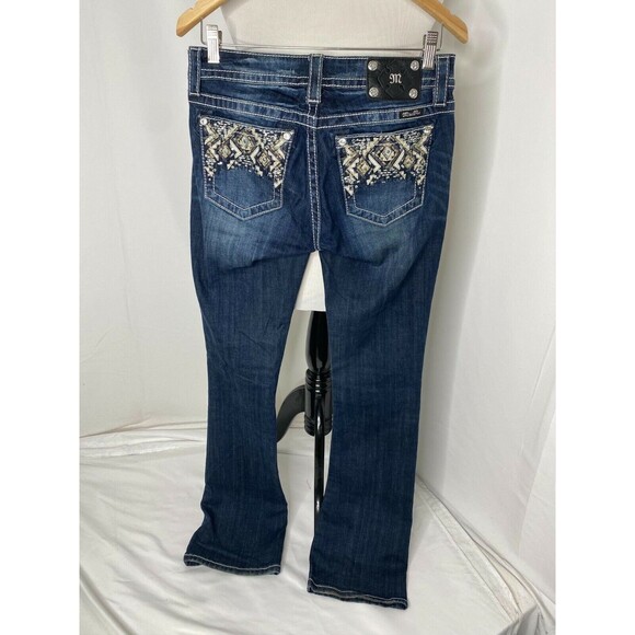 Miss Me Signature Blue Bootcut 5 Pocket Denim Size 28 X 34 - Picture 3 of 9
